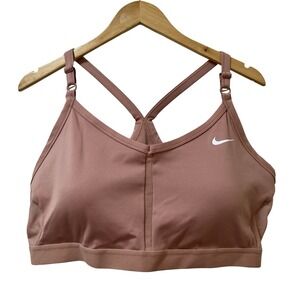 Nike DRI-FIT Womens Indy Lightly Padded Sports Bra Size 3X Pink Mesh Athletic